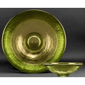 Olive Green Party Bowl Award - Recycled Glass
